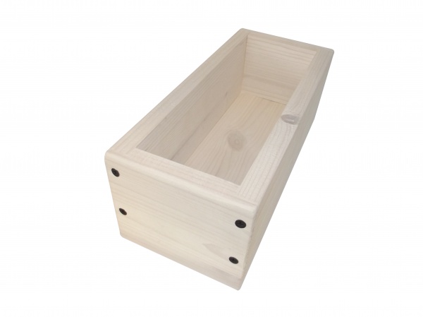 Wooden Condiment Crate In White